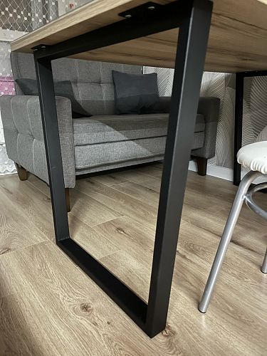 Деревянный стол Лота Лофт 140х80 дуб крафт табачный / черный матовый фото покупателя 584