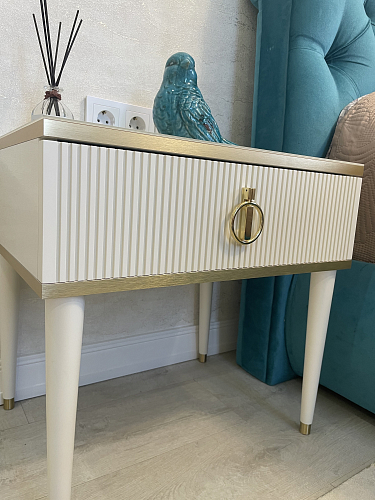 Прикроватная тумба Rimini Solo РМТП-1S слоновая кость / золото фото покупателя 3