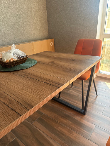 Деревянный стол Лота Лофт 140х80 черный матовый / бетон светлый фото покупателя 724