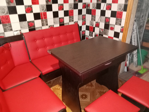 Кухонный уголок Смак-3 дуб / кожзам коричневый фото покупателя 3