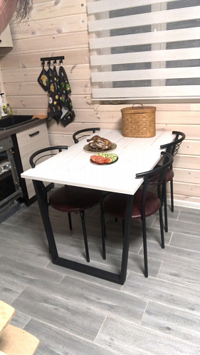 Деревянный стол Лота Лофт 140х80 черный матовый / бетон светлый фото покупателя 139