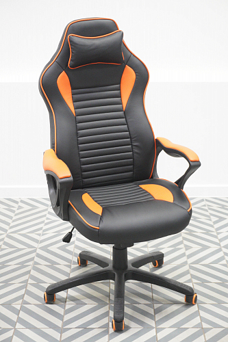 Компьютерное кресло Leon черное / оранжевое из шоурума 2