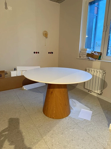 Стол Huge 120х75 white / brown фото покупателя 1