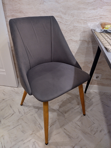 Стул на металлокаркасе Morgan light blue / black фото покупателя 9