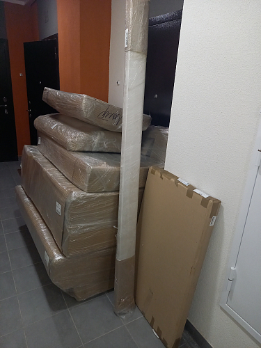 Диван угловой Элмира левый белая экокожа фото покупателя 1