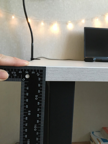 Стол Лота Лофт 140 25 мм черный матовый / бетон фото покупателя 230