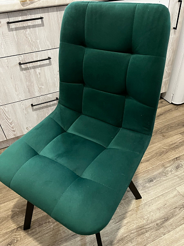 Стул на металлокаркасе Чилли К светло-серый велюр / черный каркас фото покупателя 1141