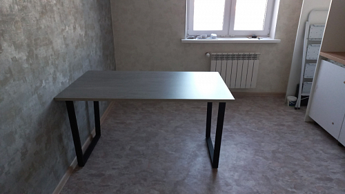 Стол Лота Лофт 140 25 мм черный матовый / дуб вотан фото покупателя 377