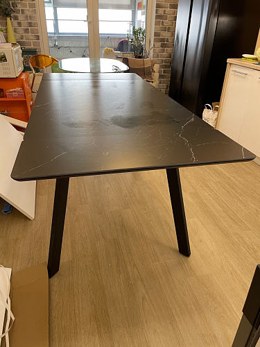 Керамический стол Норман 140 (200) х 80 белый мрамор alpin white / snow white / белый фото покупателя 33