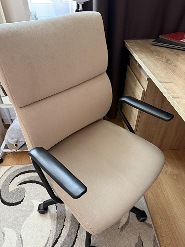 Компьютерное кресло Benefit/Бенефит флок бежевый 7 фото покупателя 16