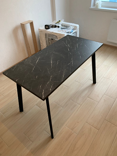 Стол Тринити Лофт 120 32 мм дуб галифакс табако / черный матовый фото покупателя 532