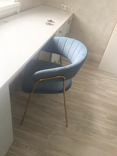 Стул на металлокаркасе Kamelia светло-фиолетовый / золотой фото покупателя 39