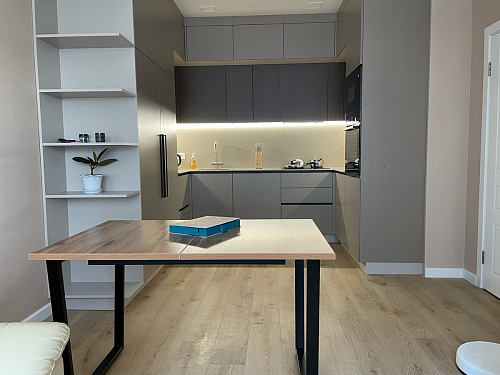 Стол раскладной Лота Лофт 120 25 мм юта / черный матовый фото покупателя 576