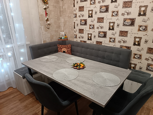 Деревянный стол Лота Лофт 140х80 дуб крафт табачный / черный матовый фото покупателя 737