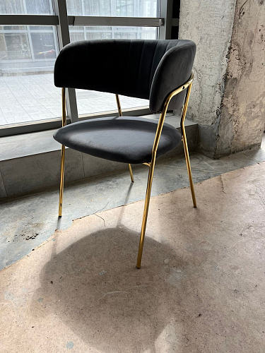 Стул на металлокаркасе Kamelia светло-фиолетовый / золотой фото покупателя 66