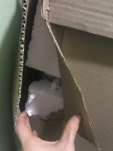 Стеклянный стол Фостер 120(160)х120х76 белый мрамор / черный фото покупателя 13