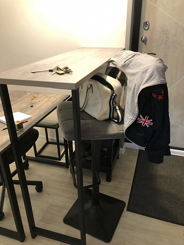 Барная стойка Дилан Лофт 120х40х90 бетон светлый фото покупателя 200