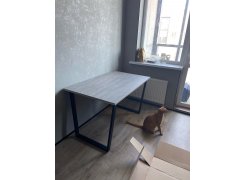 Стол Лота Лофт 120 25 мм сабия / черный матовый фото покупателя 467