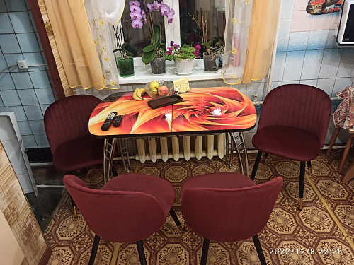 Стул на металлокаркасе Gabi wine red / black фото покупателя 158