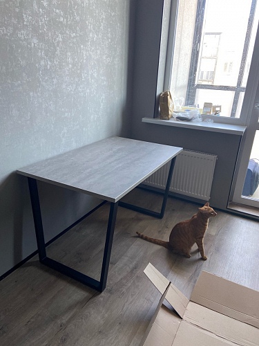 Деревянный стол Лота Лофт 140х80 дуб крафт табачный / черный матовый фото покупателя 467