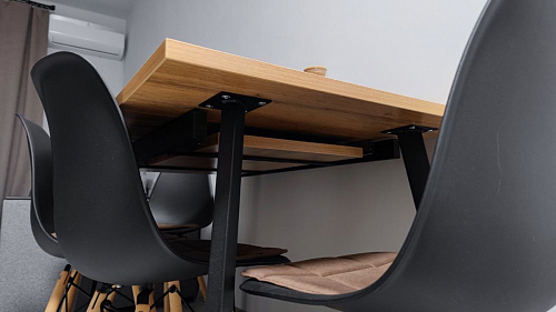 Стол раскладной Колон Лофт 120 32 мм дуб галифакс табако / черный матовый фото покупателя 96