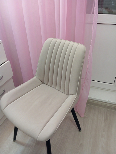 Стул на металлокаркасе Седа К латте / черный фото покупателя 211