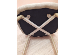 Стул на металлокаркасе Lilu темно-бежевый / белый фото покупателя 85