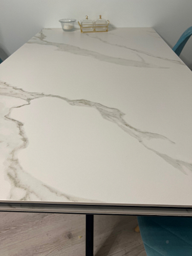 Керамический стол Вилли 140(200)х80 серый мрамор larka grey / черный фото покупателя 33