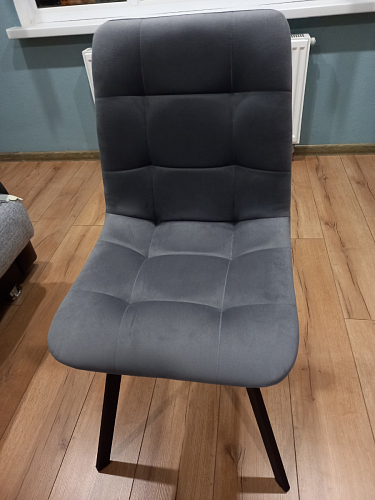 Стул на металлокаркасе Чилли черный / голубой фото покупателя 780