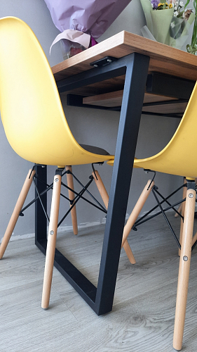 Стол раскладной Лота Лофт 120 25 мм юта / черный матовый фото покупателя 487