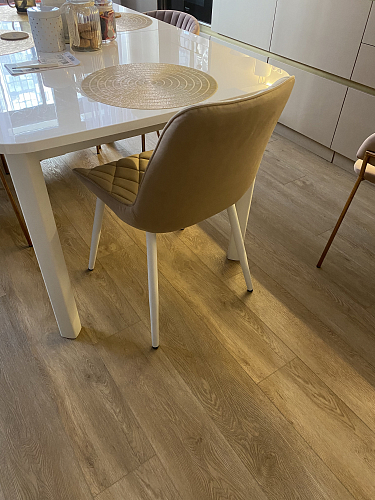 Стул на металлокаркасе Баодин velutto 12 / белый фото покупателя 9