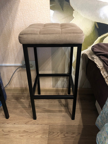 Барный стул Лофт микровелюр катания блэк / черный матовый фото покупателя 195