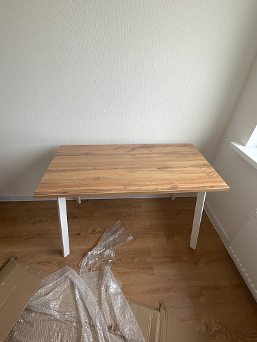 Стол Тринити Лофт 120 32 мм дуб галифакс табако / черный матовый фото покупателя 559