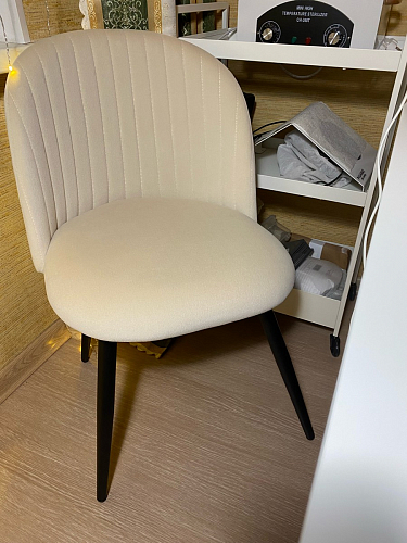 Стул на металлокаркасе Gabi 1 light blue / black / gold фото покупателя 953