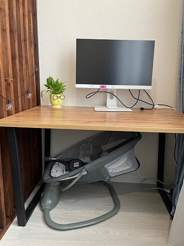 Стол Лота Лофт 140 25 мм черный матовый / бетон фото покупателя 662