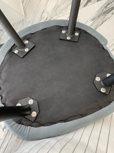 Стул на металлокаркасе Gabi 1 line light blue / black фото покупателя 210