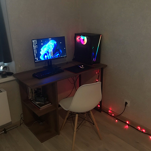 Письменный стол Челси Лофт дуб делано светлый / белый матовый фото покупателя 11