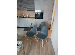 Пластиковый стул Eames PC-015 серо-голубой / дерево фото покупателя 509