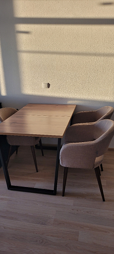 Деревянный стол Лота Лофт 140х80 дуб крафт табачный / черный матовый фото покупателя 935