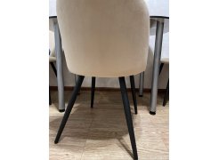 Стул на металлокаркасе Gabi 1 бежевый / черный с серебряными наконечниками фото покупателя 739