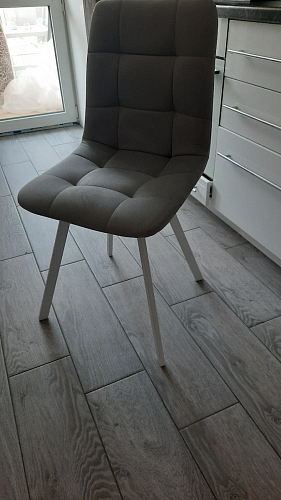 Стул на металлокаркасе Чилли бежевый / белый каркас фото покупателя 813