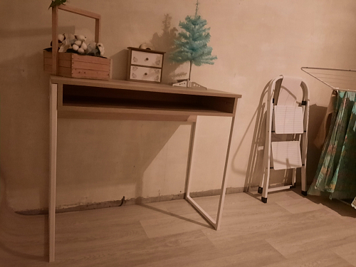 Письменный стол Лео Лофт черный матовый / дуб делано темный фото покупателя 32