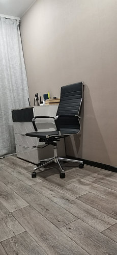 Компьютерное кресло Reus черная сетка / хром фото покупателя 57