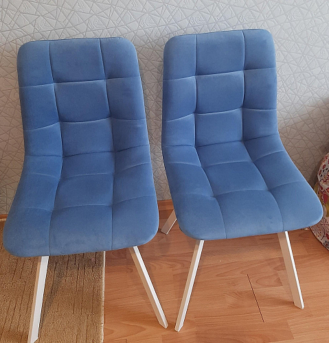 Стул на металлокаркасе Чилли К темно-серый (velutto 32) / черный фото покупателя 682