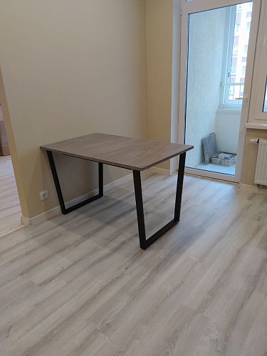 Деревянный стол Лота Лофт 120х75 белый матовый / дуб крафт золотой фото покупателя 605