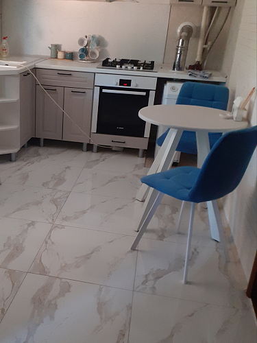 Стул на металлокаркасе Чилли К светло-серый велюр / черный каркас фото покупателя 276