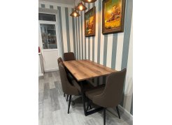 Стол Лота Лофт 140 25 мм черный матовый / бетон фото покупателя 68