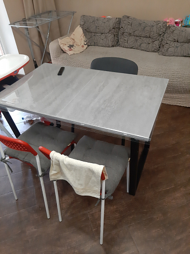 Деревянный стол Лота Лофт 120x75 дуб крафт табачный / черный матовый фото покупателя 556