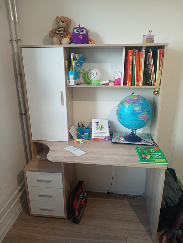 Стол компьютерный КСТ-16 бетон / белый фото покупателя 105