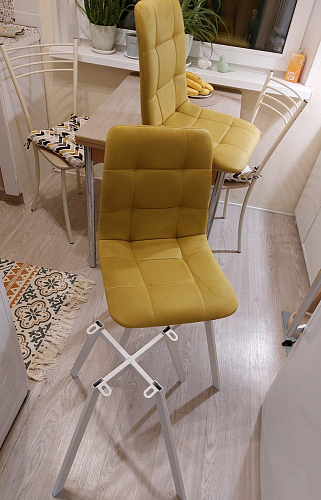 Стул на металлокаркасе Чилли К темно-серый (velutto 32) / черный фото покупателя 709